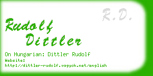 rudolf dittler business card